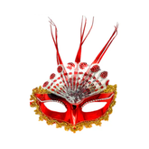 ANTIFAZ VENECIANO ABANICO ROJO